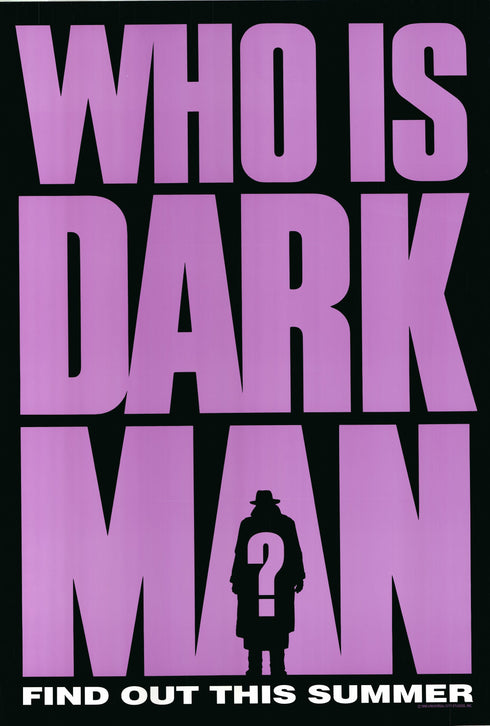 darkman 1990 version c one sheet poster rolled double sided